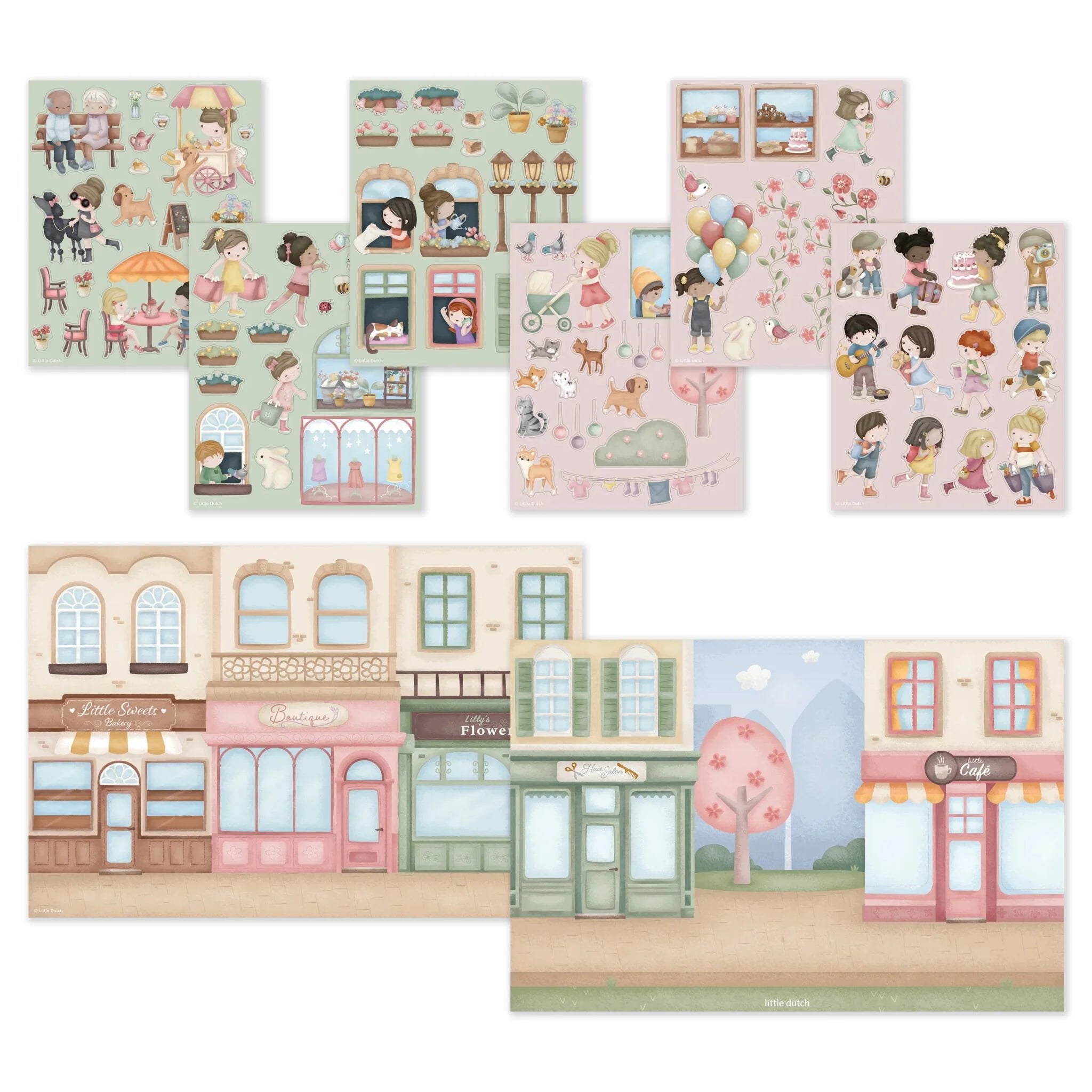 Little Dutch uzlīmju grāmata Sticker Story - Rosa's Shop