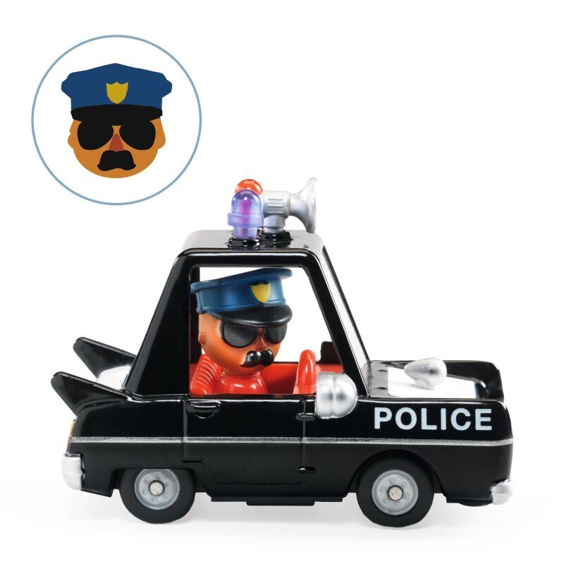 Ašais policists – Djeco Crazy Motors rotaļu automašīna