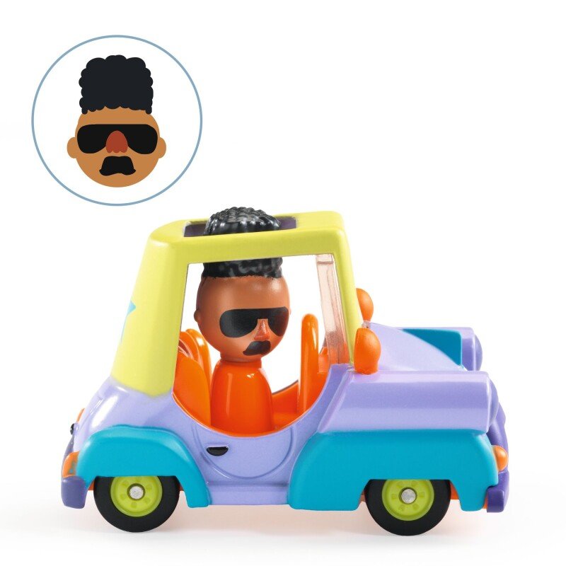 Jautrais Fanks – Djeco Crazy Motors rotaļu automašīna