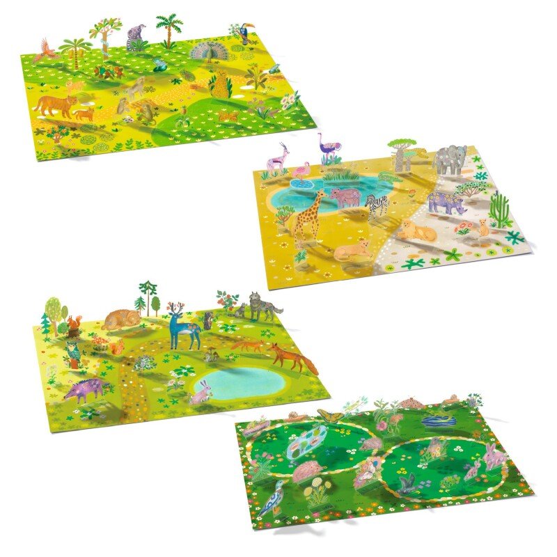 Pārlīmējamas telpiskās (3D) uzlīmes - Dzīvnieki