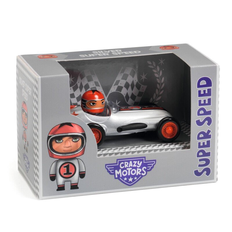 Sudraba Super Ātrums – Djeco Crazy Motors rotaļu automašīna