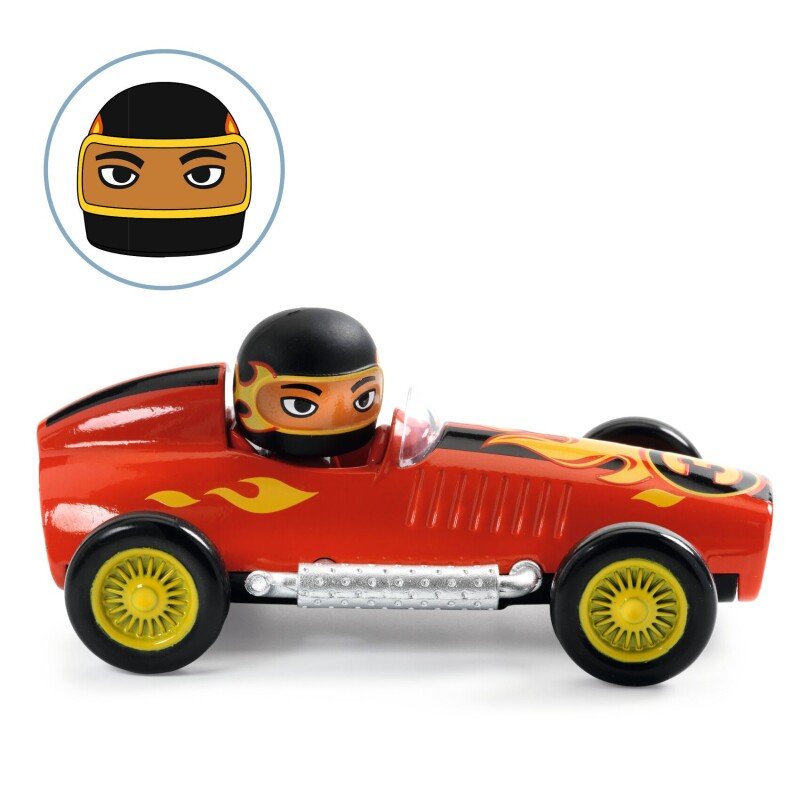 Sarkanais Super Ātrums – Djeco Crazy Motors rotaļu automašīna