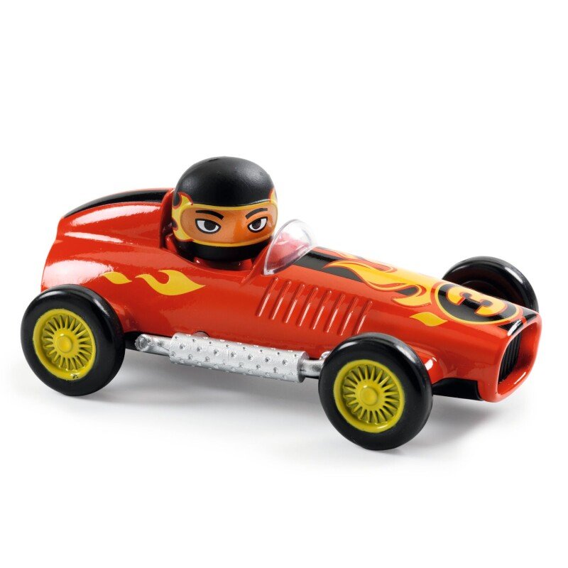 Sarkanais Super Ātrums – Djeco Crazy Motors rotaļu automašīna