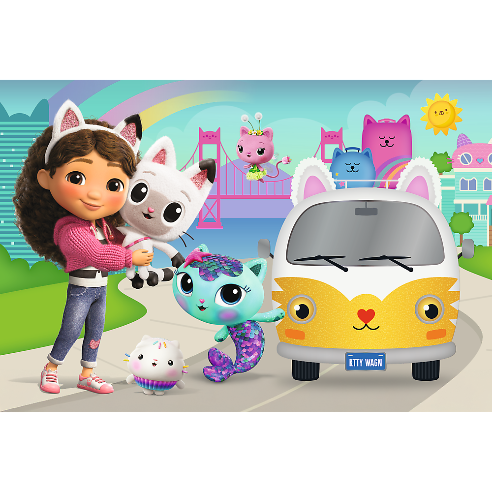 Trefl mirdzošā puzle: Gabby's Dollhouse (60 gab.)