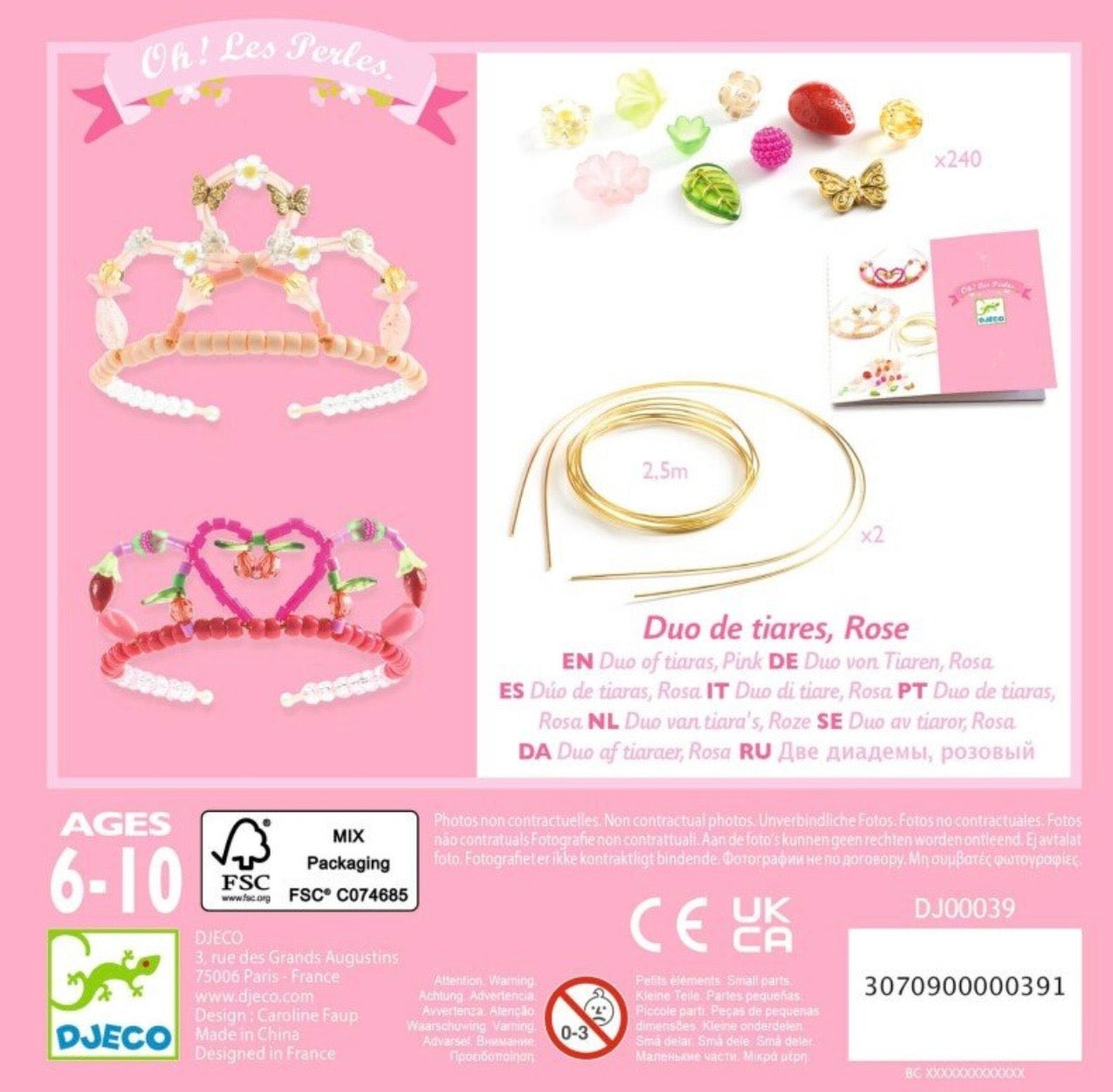 Radošais komplekts "Duo of Tiaras" – Rozā diadēmas pašu rokām