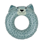 Bērnu peldriņķis ar austiņām | Green Leopard (Ø 55 cm)