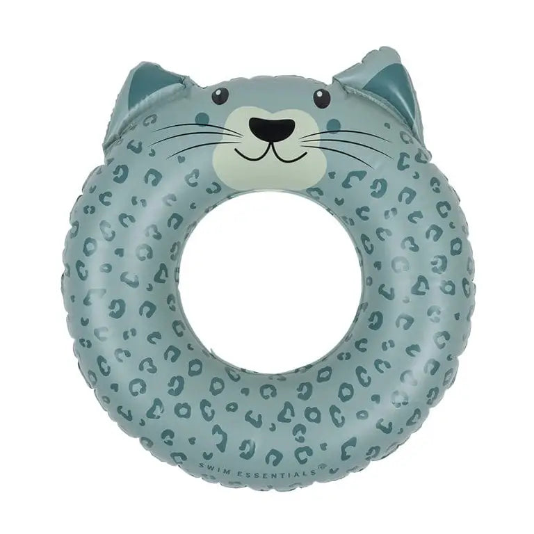 Bērnu peldriņķis ar austiņām | Green Leopard (Ø 55 cm)