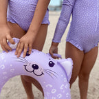 Bērnu viendaļīgais peldkostīms | Lila Leopard