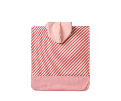 Ātri žūstošs pludmales pončo ar kapuci "Stripes Bloom & Blush"