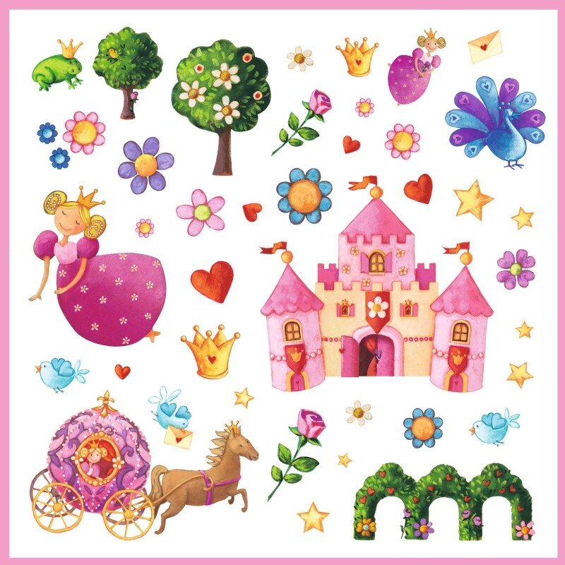 160 uzlīmes – Princeses