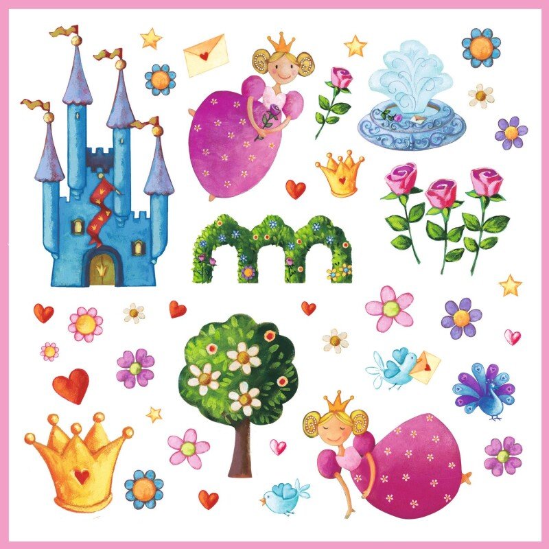 160 uzlīmes – Princeses