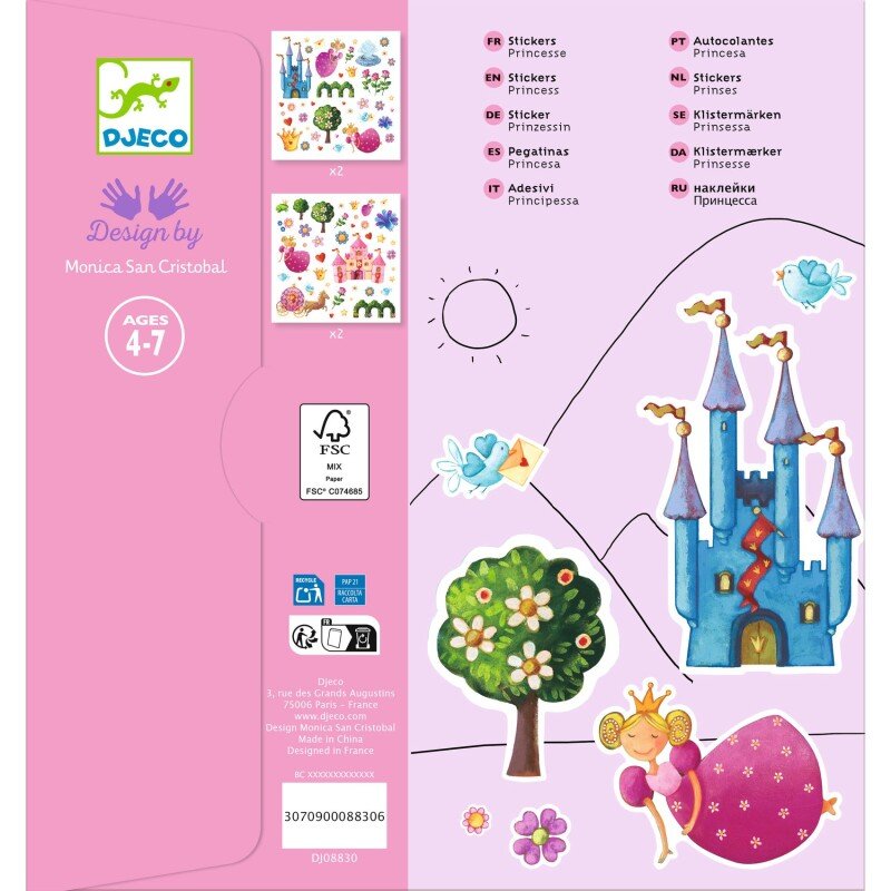 160 uzlīmes – Princeses