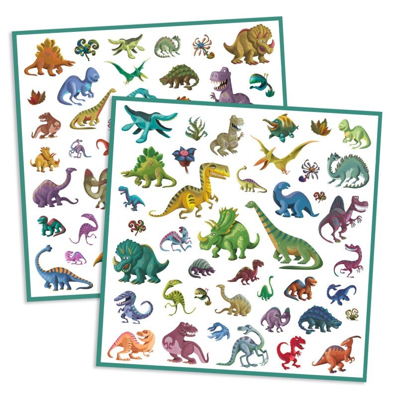 160 uzlīmes – Dinozauri