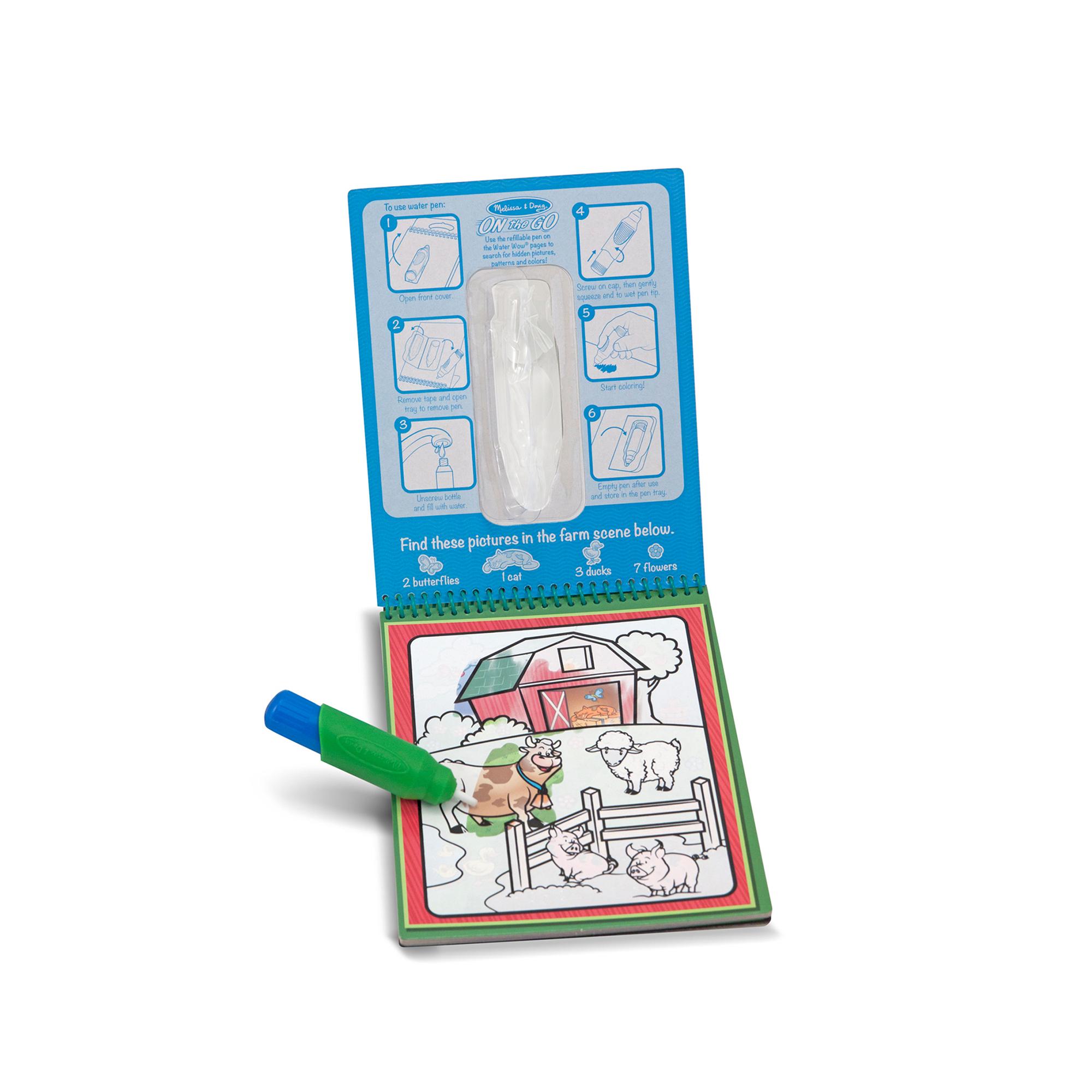 MELISSA & DOUG Water Wow! Ūdens krāsojamā grāmata – Dzīvnieki