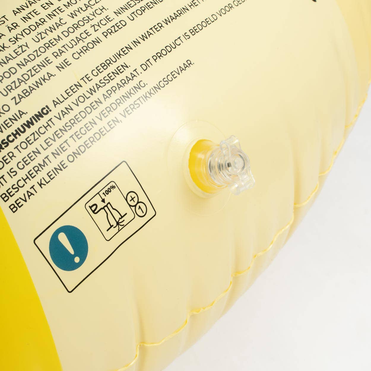 Stilīgs piepūšamais peldriņķis "Virtulis" / Yellow Donut Float (110 cm)