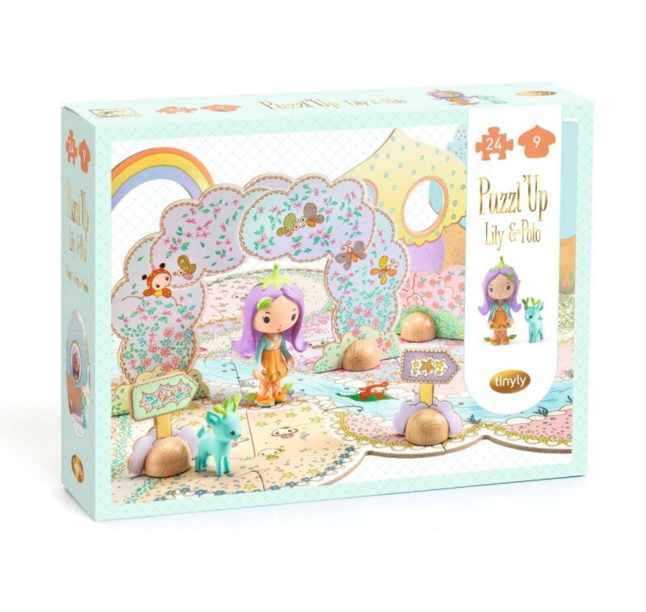 Tinyly milzu grīdas puzle ar figūriņām "Puzzl'Up — Lilija un Polo" (33 gab.)