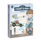 Little Dutch magnētiski krāsojamā grāmata un spēle ´Jim & Vehicles´