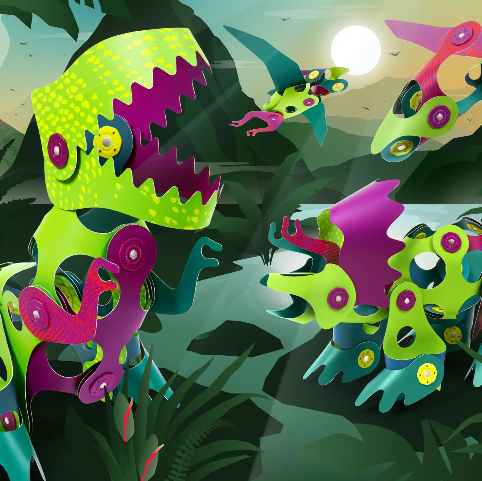 Clixo Dinosaur Adventure Pack