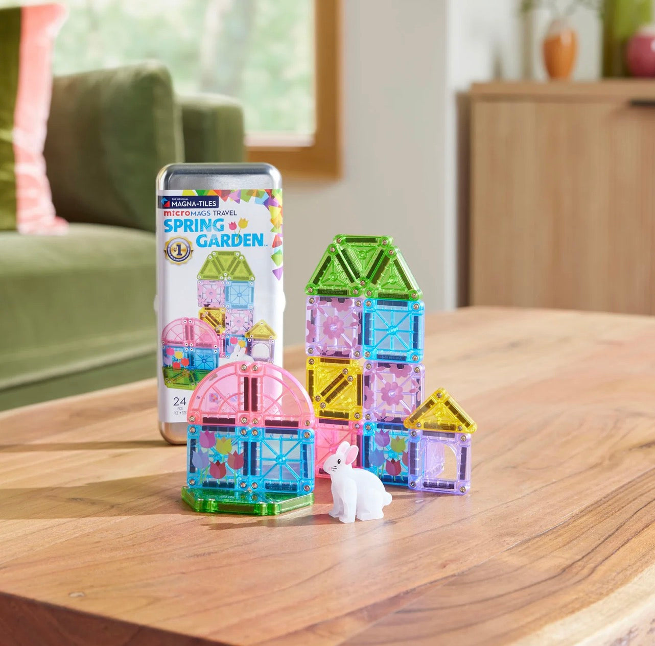 MAGNA-TILES® microMAGS "Spring Garden" (24 detaļas)