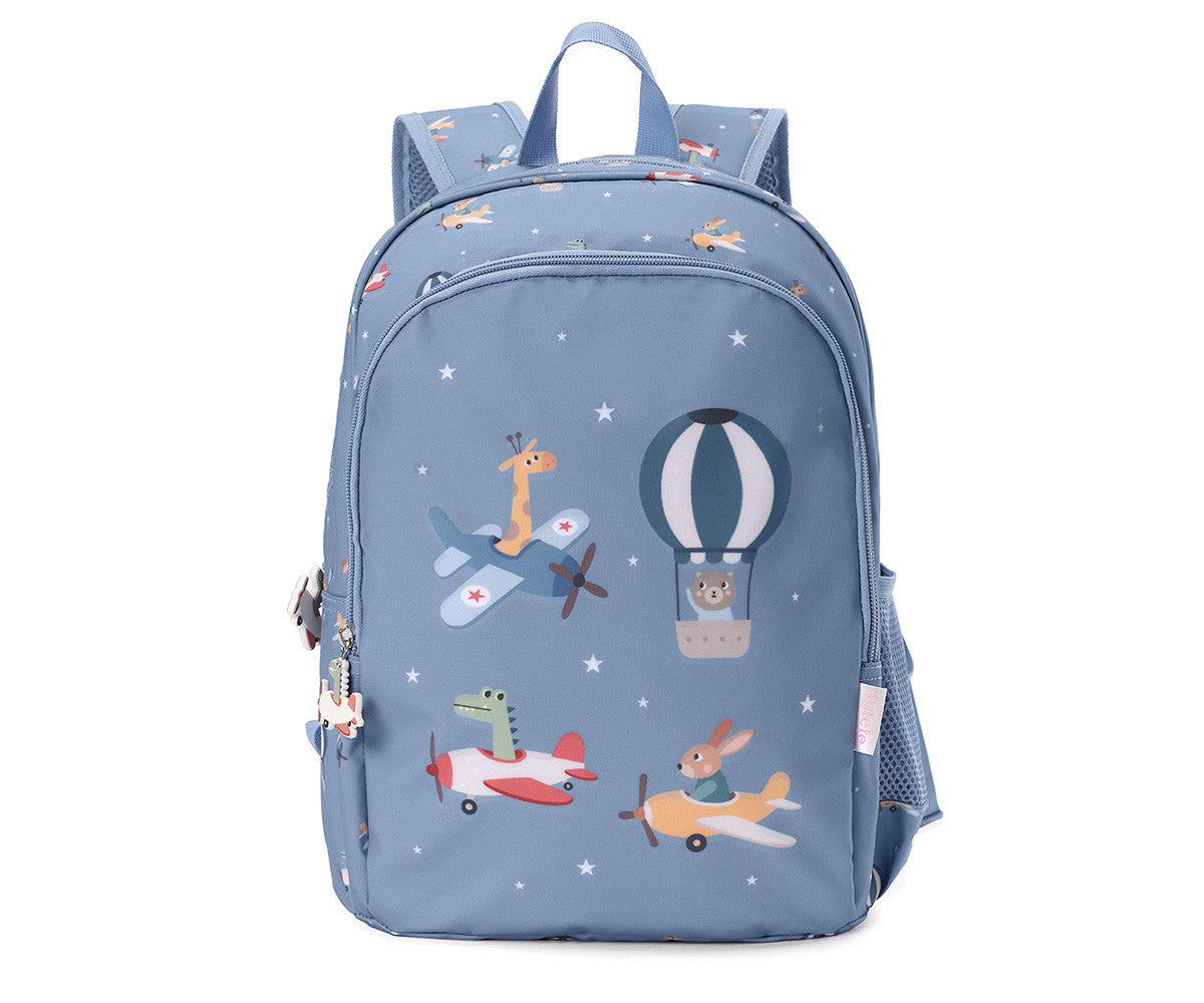 Skolas un brīvdienu mugursoma "Lidmašīnas" + Personalizējams piekariņš
