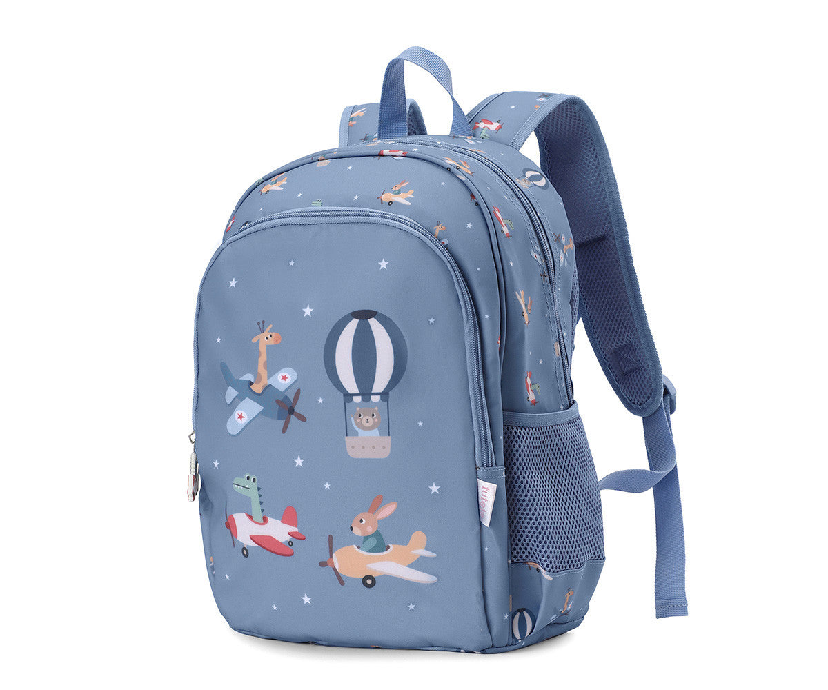Skolas un brīvdienu mugursoma "Lidmašīnas" + Personalizējams piekariņš