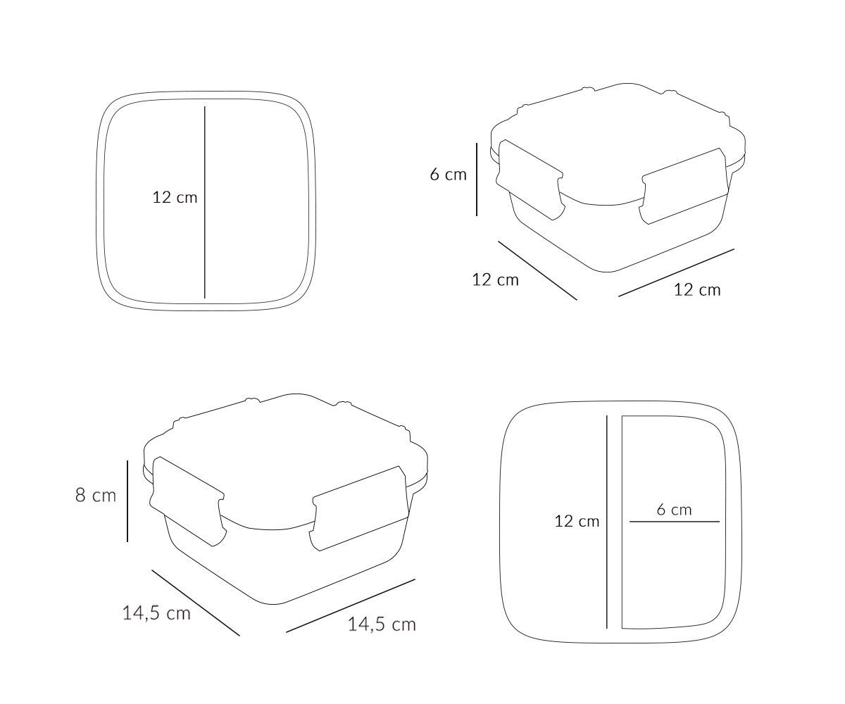 Pusdienu kārba "Lidmašīnas" (Bento Box) 17 cm x 13 cm x 6 cm