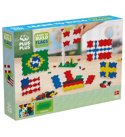 Plus-Plus mācīšanās komplekts „Learn to Build: Flags of the World”