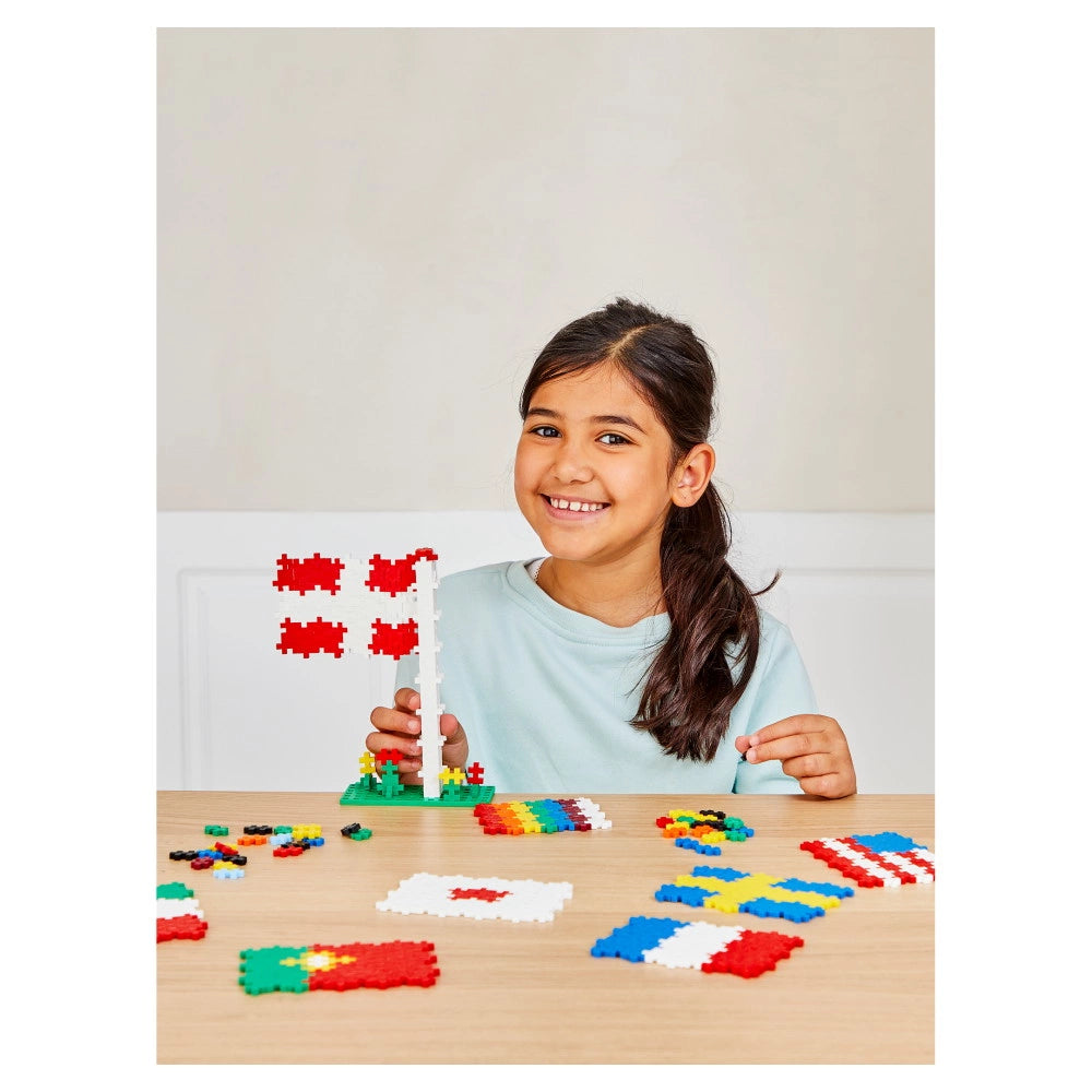 Plus-Plus mācīšanās komplekts „Learn to Build: Flags of the World”