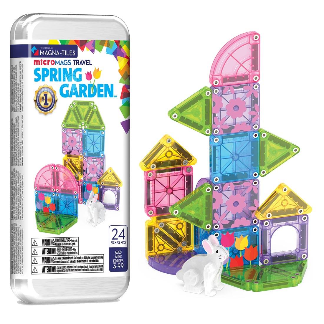 MAGNA-TILES® microMAGS "Spring Garden" (24 detaļas)