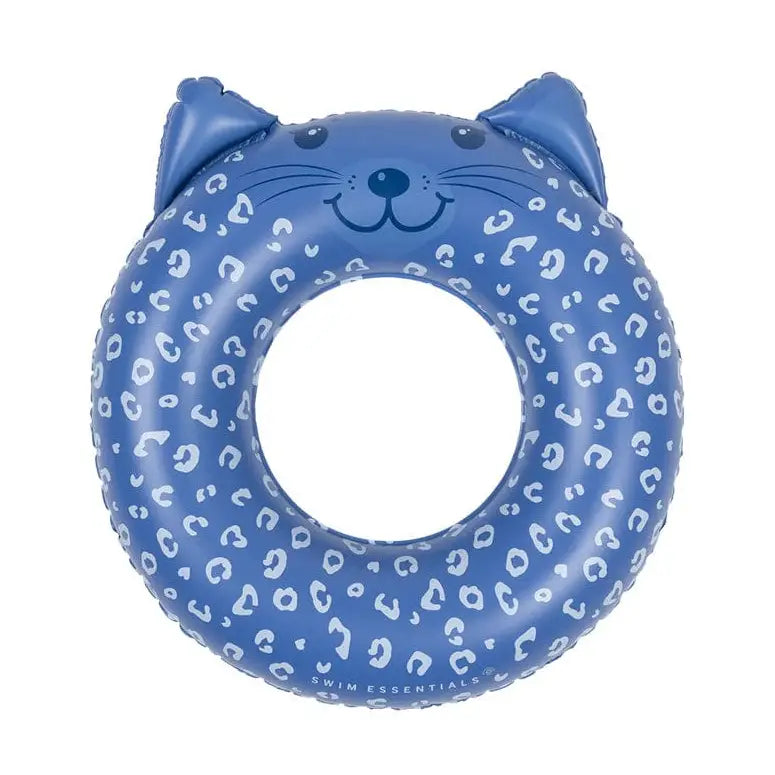 Bērnu peldriņķis ar austiņām | Blue Leopard (Ø 55 cm)
